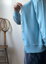 Load image into Gallery viewer, 1970's Powder Blue Cardigan Sweater