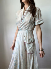 Load image into Gallery viewer, Vintage Floral dress with pink trim