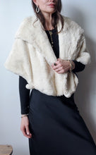 Load image into Gallery viewer, 1930’s- 1940’s Ivory Rabbit Fur Cape