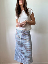 Load image into Gallery viewer, Baby blue crochet skirt