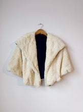 Load image into Gallery viewer, 1930’s- 1940’s Ivory Rabbit Fur Cape