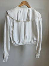 Load image into Gallery viewer, Re-worked ruffled neckline blouse