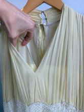 Load image into Gallery viewer, Butter yellow dress with scarf shawl