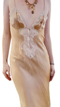 Load image into Gallery viewer, 1970's Champagne silk slip dress