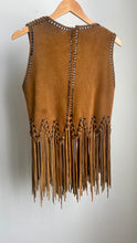Load image into Gallery viewer, Leather Fringe Vest
