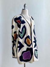 Load image into Gallery viewer, 1980s silk patched coat