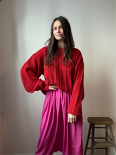 Load image into Gallery viewer, Red knit sweater