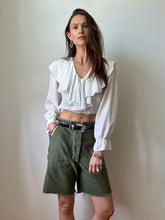 Load image into Gallery viewer, Re-worked ruffled neckline blouse