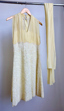 Load image into Gallery viewer, Butter yellow dress with scarf shawl