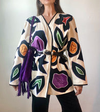 Load image into Gallery viewer, 1980s silk patched coat