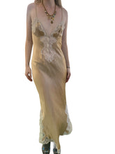 Load image into Gallery viewer, 1970's Champagne silk slip dress