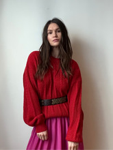 Load image into Gallery viewer, Red knit sweater