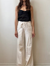 Load image into Gallery viewer, White linen pants