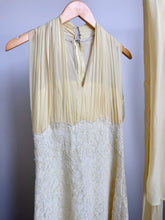 Load image into Gallery viewer, Butter yellow dress with scarf shawl