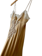 Load image into Gallery viewer, 1970's Champagne silk slip dress
