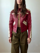 Load image into Gallery viewer, Red leather jacket