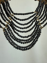Load image into Gallery viewer, Black beaded necklace