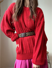 Load image into Gallery viewer, Red knit sweater