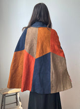 Load image into Gallery viewer, 1970's Patchwork Suede Cape