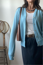 Load image into Gallery viewer, 1970's Powder Blue Cardigan Sweater