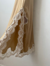 Load image into Gallery viewer, 1970's Champagne silk slip dress