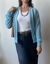 Load image into Gallery viewer, 1970's Powder Blue Cardigan Sweater
