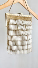 Load image into Gallery viewer, White beaded purse