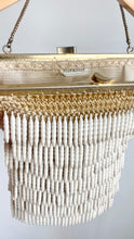 Load image into Gallery viewer, White beaded purse