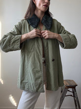 Load image into Gallery viewer, reworked vintage coat with fur collar