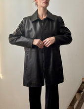 Load image into Gallery viewer, Black Leather coat