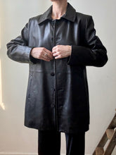 Load image into Gallery viewer, Black Leather coat
