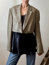 Load image into Gallery viewer, Reworked Oscar de la Renta cropped blazer