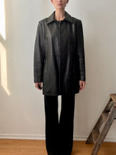 Load image into Gallery viewer, Black Leather coat