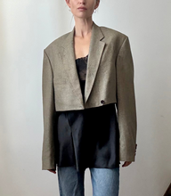 Load image into Gallery viewer, Reworked Oscar de la Renta cropped blazer
