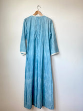 Load image into Gallery viewer, 1960s Indigo and crochet Maxi Dress