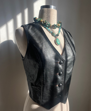 Load image into Gallery viewer, Black leather vest
