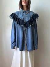 Load image into Gallery viewer, Jean Shirt with Trim
