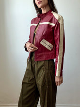 Load image into Gallery viewer, Red leather jacket
