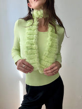 Load image into Gallery viewer, Sweater &amp; rabbit fur scarf set
