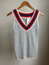 Load image into Gallery viewer, Red white &amp; blue striped tank
