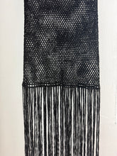 Load image into Gallery viewer, Black crochet fringe dress
