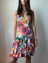 Load image into Gallery viewer, Vintage Silk &amp; Sequin Floral Mini
