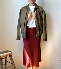 Load image into Gallery viewer, Brown leather bomber jacket
