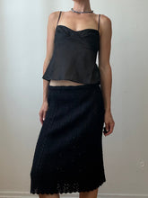 Load image into Gallery viewer, 1970's Black scalloped Skirt
