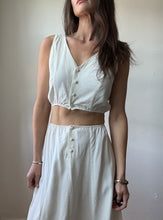 Load image into Gallery viewer, White reworked skirt set
