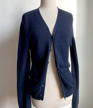 Load image into Gallery viewer, Navy Blue Button Down Sweater
