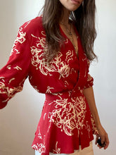 Load image into Gallery viewer, Patterned Peplum Blouse
