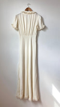 Load image into Gallery viewer, White eyelet lace silk dress
