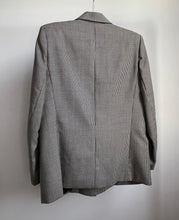 Load image into Gallery viewer, Vintage B&amp;W Plaid Blazer Coat
