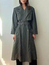 Load image into Gallery viewer, Grey trench coat
